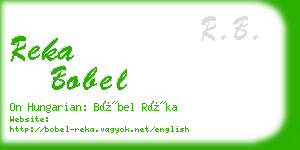 reka bobel business card